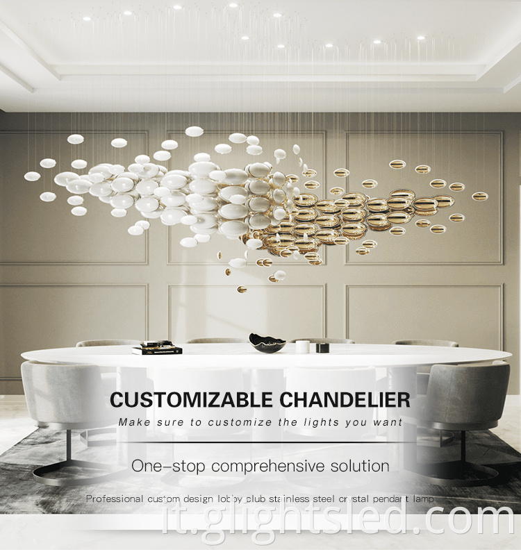 Modern K9 Crystal Design Design interno Hotel Club Decorazione lampada lampada del lampadario